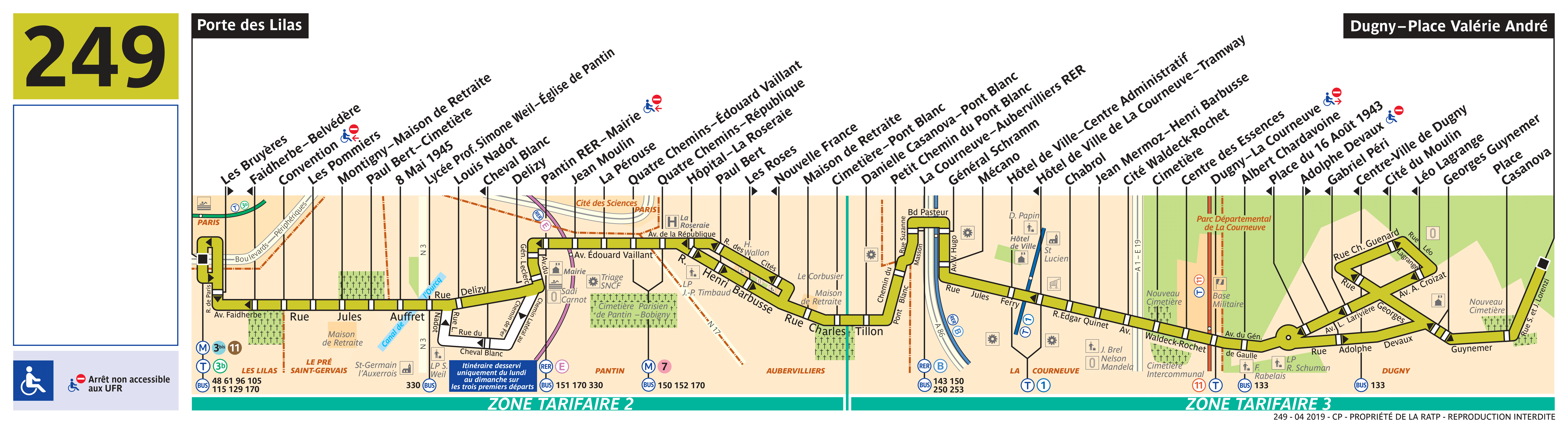 249 Bus Route Map